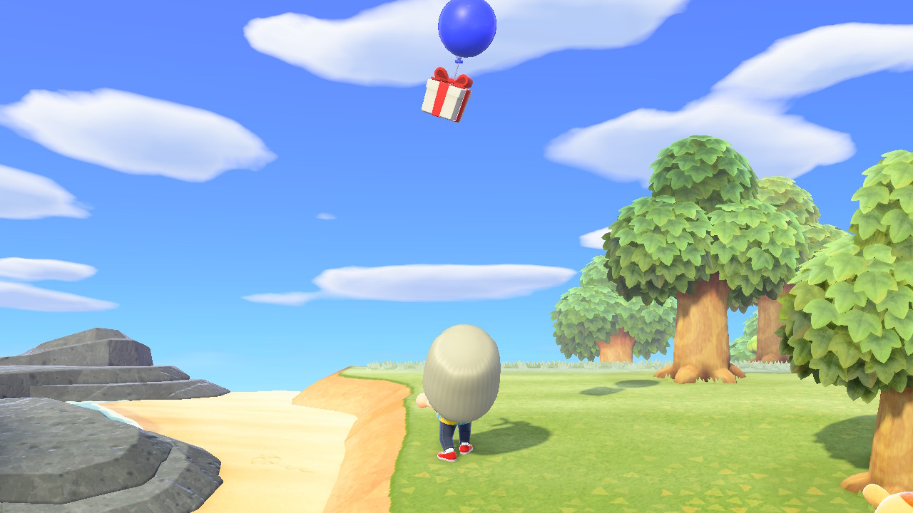 Animal Crossing New Horizons Cadeaux ballons, comment